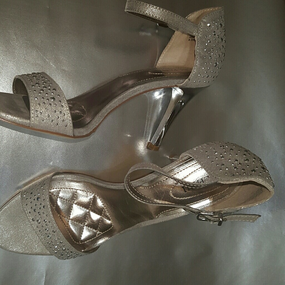 Alfani silver studded heels